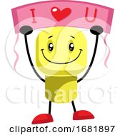 Yellow Character Says That He Loves You