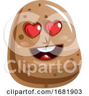 Poster, Art Print Of Cartoon Potato In Love
