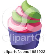 Poster, Art Print Of Colorful Cupcake