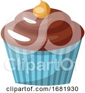 Poster, Art Print Of Chocolate Cupcake With Peanut Butter On Top