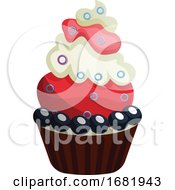 Poster, Art Print Of Blueberry And Chocolate Cupcake