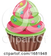 Poster, Art Print Of Cupcakes With Star Shaped Sprinkles