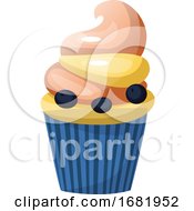 Poster, Art Print Of Blueberry Cupcakes