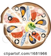 Poster, Art Print Of Seafood Pizza