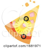 Poster, Art Print Of Slice Of Hawaiian Pizza