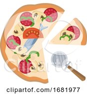 Poster, Art Print Of Sliced Pepperoni Pizza