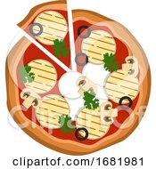 Poster, Art Print Of Grilled Veggie Pizza