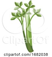 Poster, Art Print Of Green Celery With Leafs