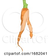 Poster, Art Print Of Orange Cartoon Carrot