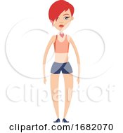 Poster, Art Print Of Girl In Shorts