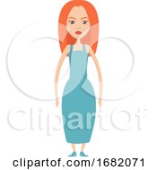 Poster, Art Print Of Girl With Orange Hair