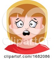 Poster, Art Print Of Blonde Woman Is Very Anxious