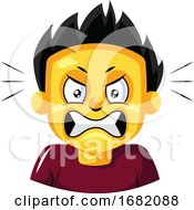 Poster, Art Print Of Angry Looking Young Guy