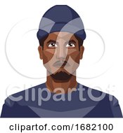 Poster, Art Print Of African Guy Wearing Blue Hat
