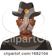 Poster, Art Print Of Guy With Mustaches Wearing A Hat
