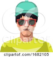 Poster, Art Print Of Boy Wearing A Blue Hat And Sunglasses