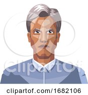 Poster, Art Print Of Older Man With Grey Hair