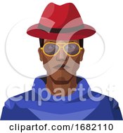 Poster, Art Print Of Pretty Looking Guy Wearing Red Hat And Sunglasses