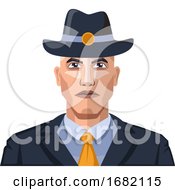 Poster, Art Print Of Handsome Guy Wearing A Hat And A Tie