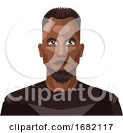African Guy With Beard And Short Hair
