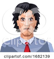 Poster, Art Print Of Handsome Guy With Long Black Hair