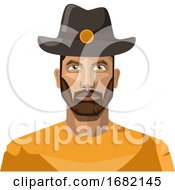 Poster, Art Print Of Guy With Beard Wearing Hat