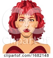 Poster, Art Print Of Sexy Girl With Red Hair