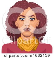 Poster, Art Print Of Pretty Girl With Curly Red Hair