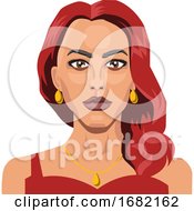 Poster, Art Print Of Beautiful Girl With Red Hair