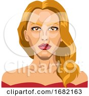 Poster, Art Print Of Long Haired Blonde Lady