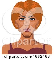 Poster, Art Print Of Girl With Short Red Hair