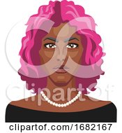Poster, Art Print Of African Girl With Pink Hair