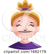 Poster, Art Print Of Girl With Blonde Hair Looking Zen