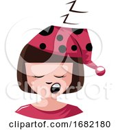 Poster, Art Print Of Girl Is Very Sleepy Ready For Bed