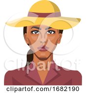 Poster, Art Print Of Girl Wearing A Yellow Hat