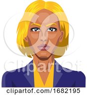 Poster, Art Print Of Girl With Yellow Hair And Eyebrows