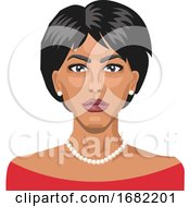 Poster, Art Print Of Pretty Lady With Short Hair