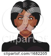 Poster, Art Print Of African Girl With A Short Black Hair