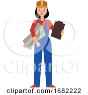 Poster, Art Print Of Female Architect Character