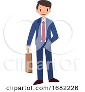 Poster, Art Print Of Businessman Character