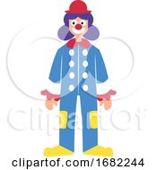 Poster, Art Print Of Clown Character In Colorful Suit