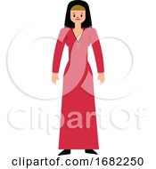 Poster, Art Print Of Nun In Red Dress Character