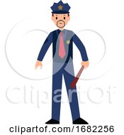 Poster, Art Print Of Police Officer Character