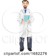 Poster, Art Print Of Male Doctor Illustration