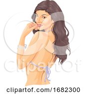 Poster, Art Print Of Sexy Woman Showing Her Back