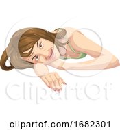 Poster, Art Print Of A Beautiful Woman Relaxing