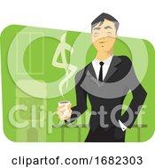 Poster, Art Print Of Illustration Of A Successful Businessman