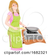 Housewife Preparing Food