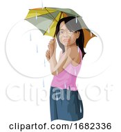 Poster, Art Print Of Girl With Umbrella