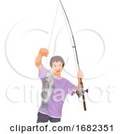 Teenage Boy Fishing